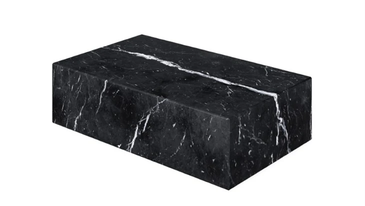Nero Marquina Marble Block Coffee Table